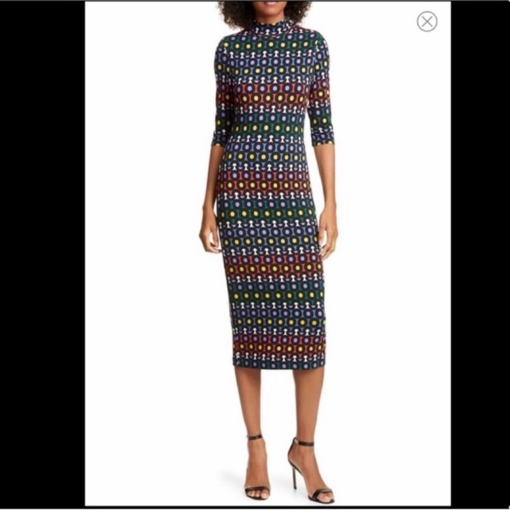 Alice and Olivia “Delora Rainbow Dot Geometric Dress" - Picture 6 of 11
